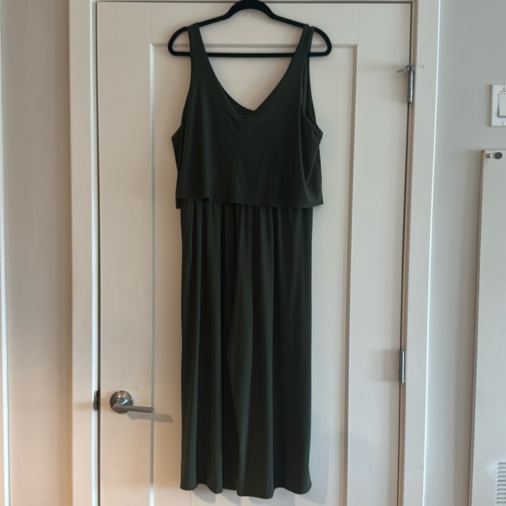Olive green one piece jumpsuit